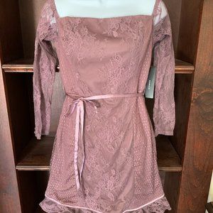 Lulus Lilac Lace Dress Medium